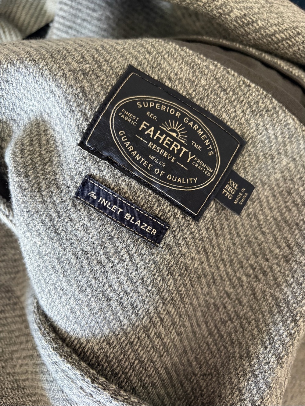 Faherty Grey Textured Inlet Blazer XXL - Picture 4 of 4